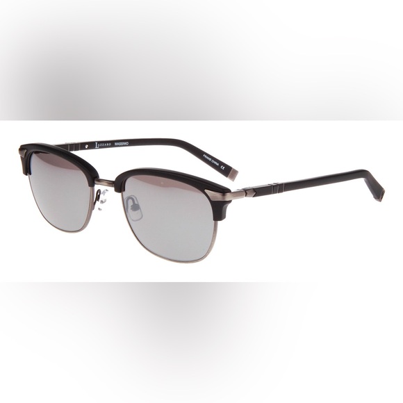 Lazzaro Massimo Matte Black and Pewter Eyewear - Picture 1 of 12